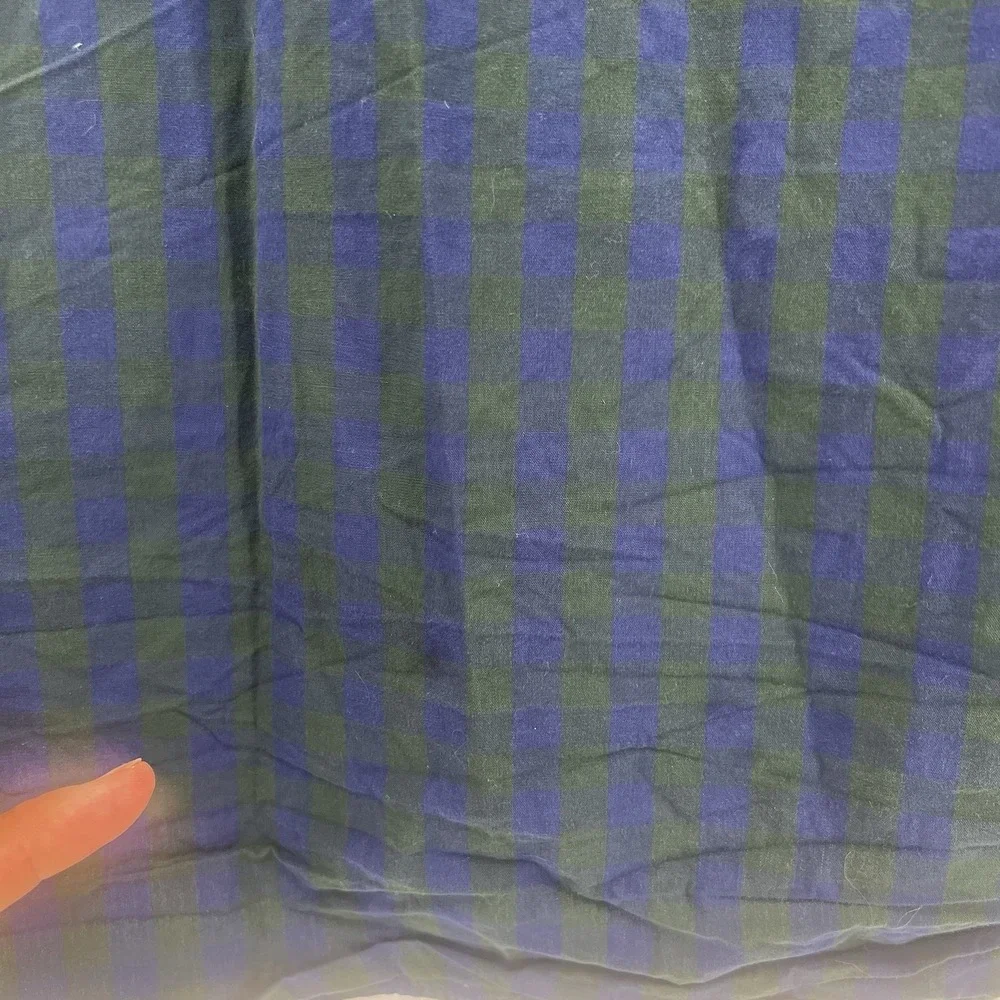 J.Crew Plaid Button-Down Shirt‎ Men's Size M Blue Green  Cotton